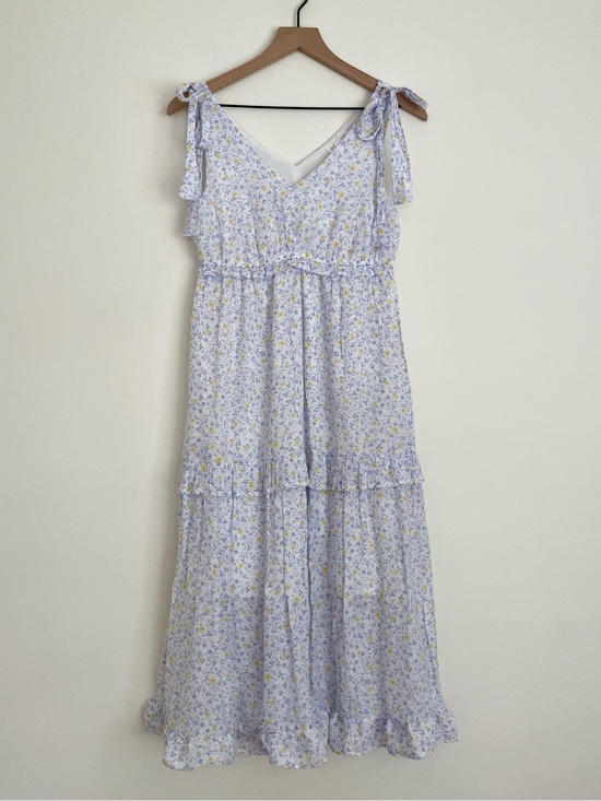 By The River Dresses & Skirts - By The River Anthropology Floral Tiered Midi Dress